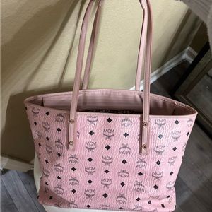 PINK MCM TOTE BAG AUTHENTIC WITH MINI POUCH
